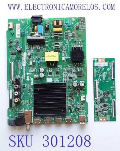 KIT DE TARJETAS PARA TV HISENSE / MAIN FUENTE 291232 / TPD.MT9612.PB751 / 291231 / T-CON 292595 / RSAG7.820.11117/ROH / 304320 / PANEL HD425Y1U71-T0L2K2/S0/SM/CKD3A/ROH / MODELO 43C350KU